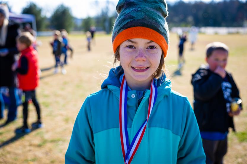 Students run in a Turkey Trot